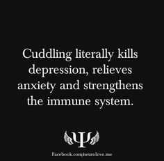 touch - cuddling relieves depression