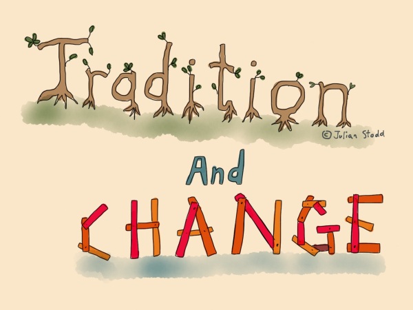 The words Tradition and Change